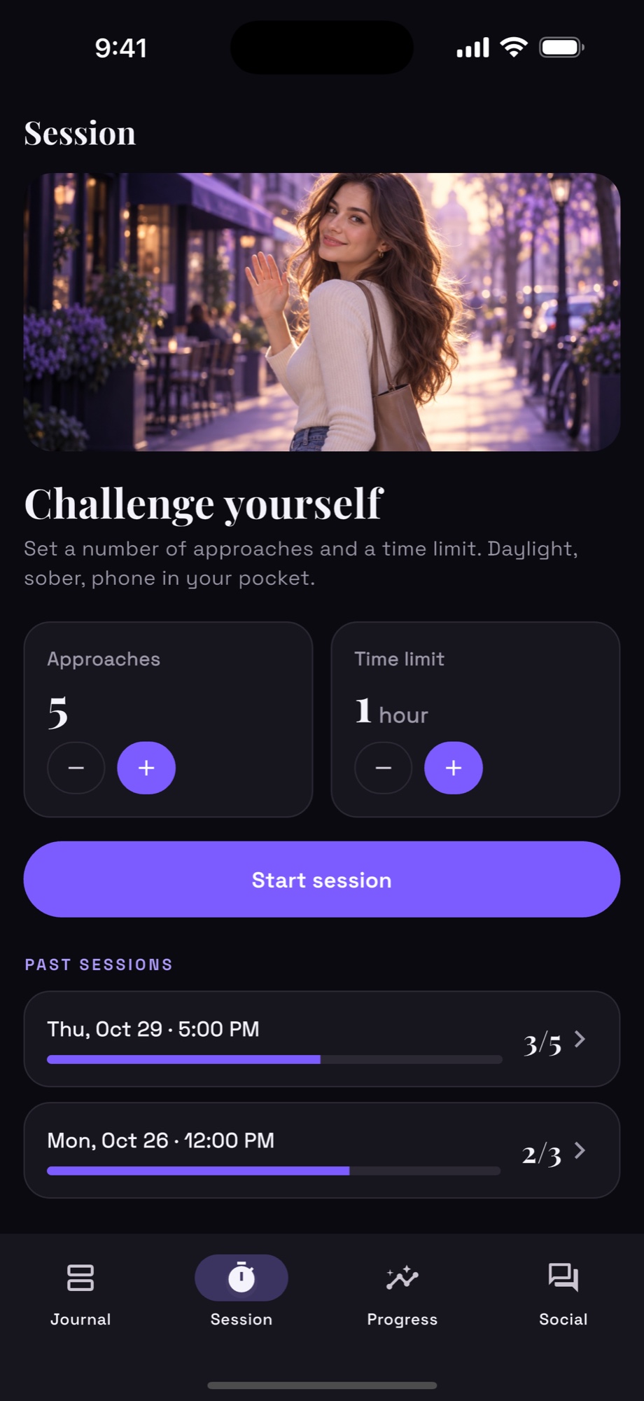 A session: five approaches in one hour